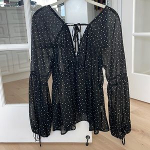 For love and lemons, top semi sheer size small